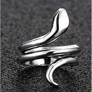Stainless Steel Adj Smooth Snake Ring